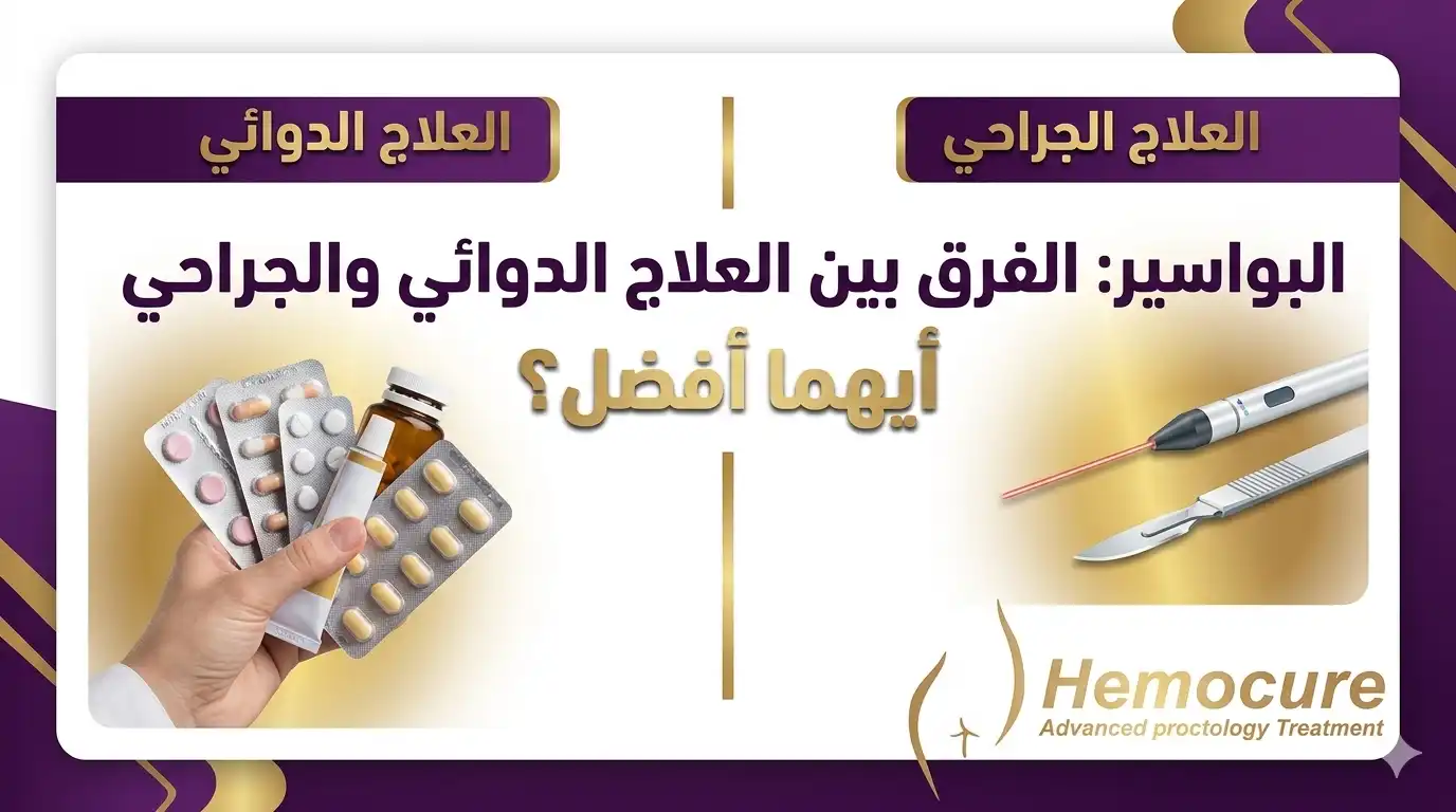 الفرق بين العلاج الدوائي والجراحي للبواسير: أيهما أفضل؟
